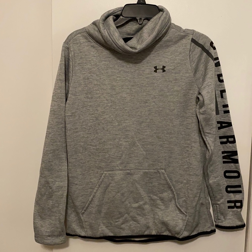 Waterproof under armour cowl neck sweat shirt.